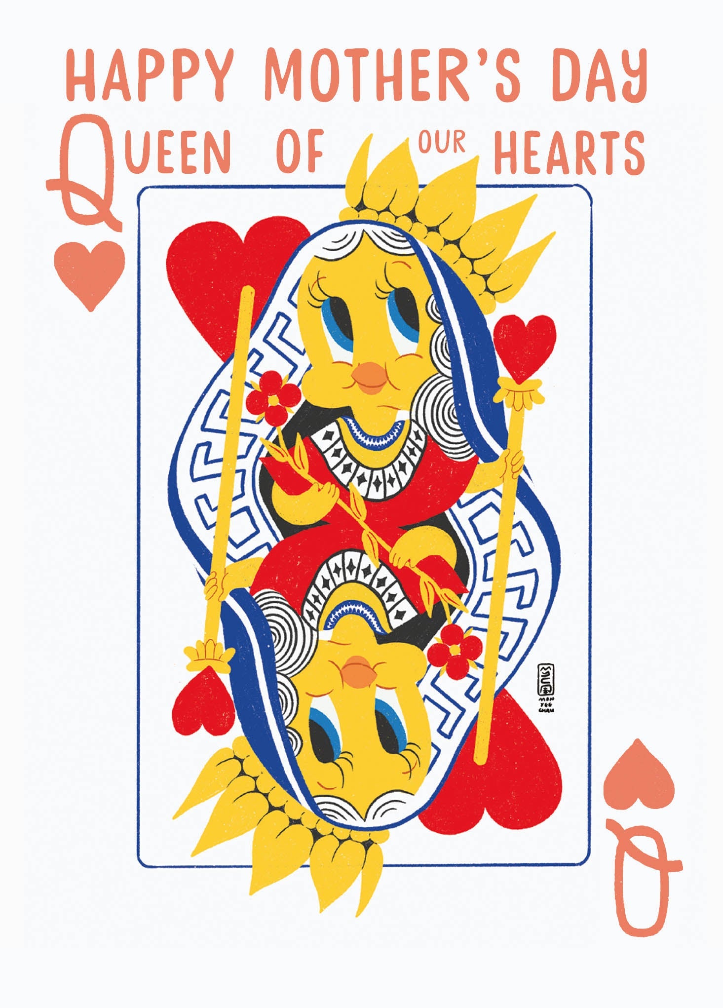 Looney Tunes Queen Of Our Hearts' Mother's Day Card Official Product