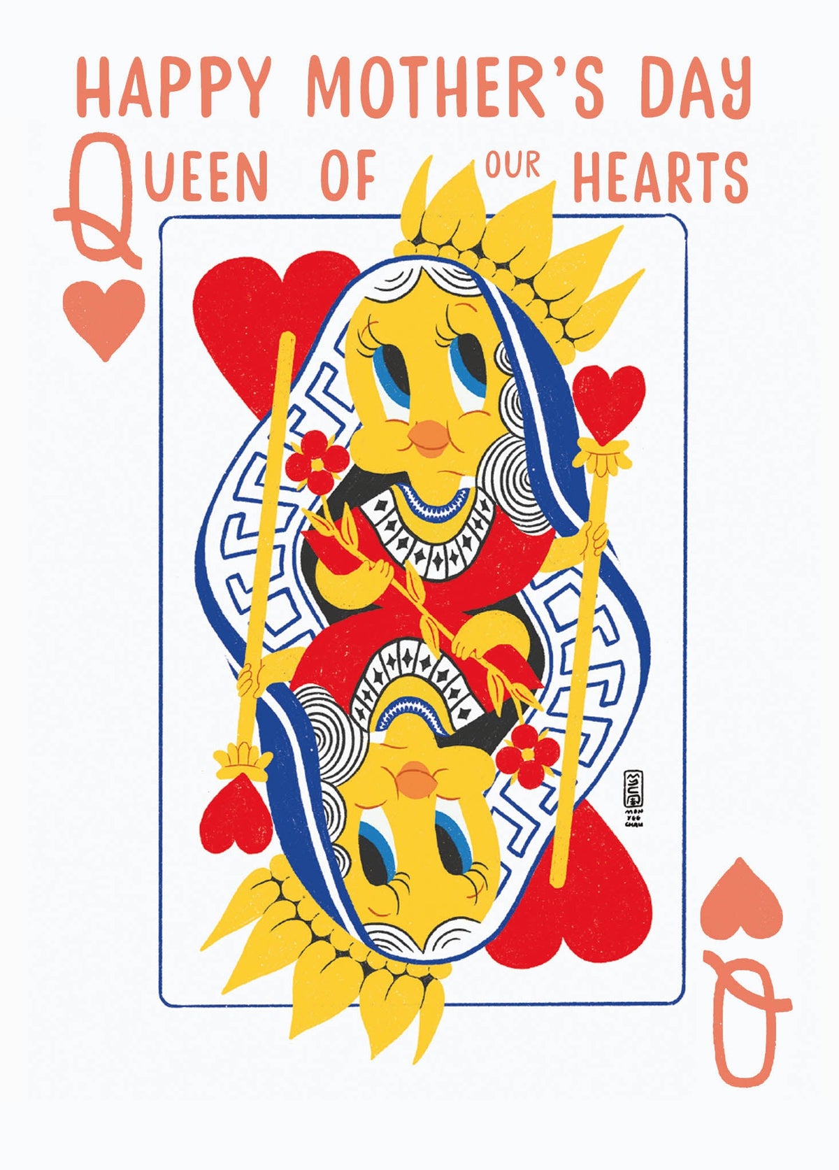Queen Of Our Hearts' Mother's Day Card Official Product