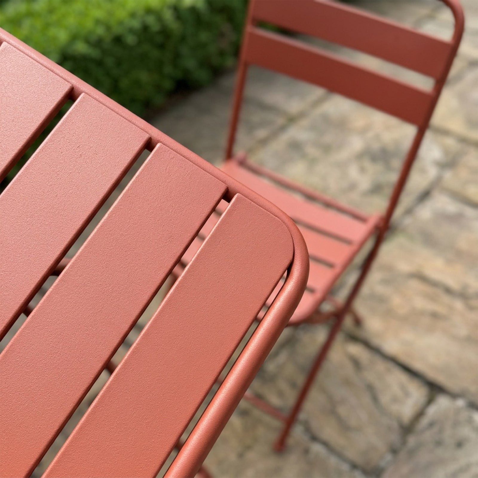Colourways Vibrant Folding Patio Or Balcony Set | Terracotta