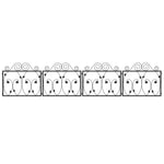 4pc Garden Fence Flower Edging Animal Barrier