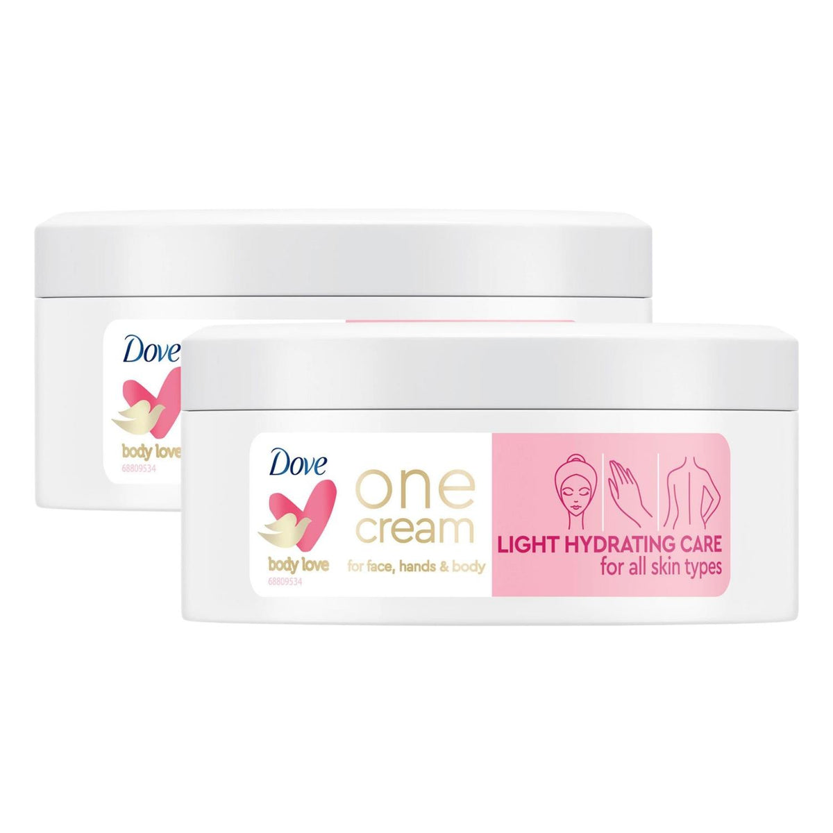 Light One Cream Hydrating Care, Face Hands & Body, 2 X 250ml | Set of 2