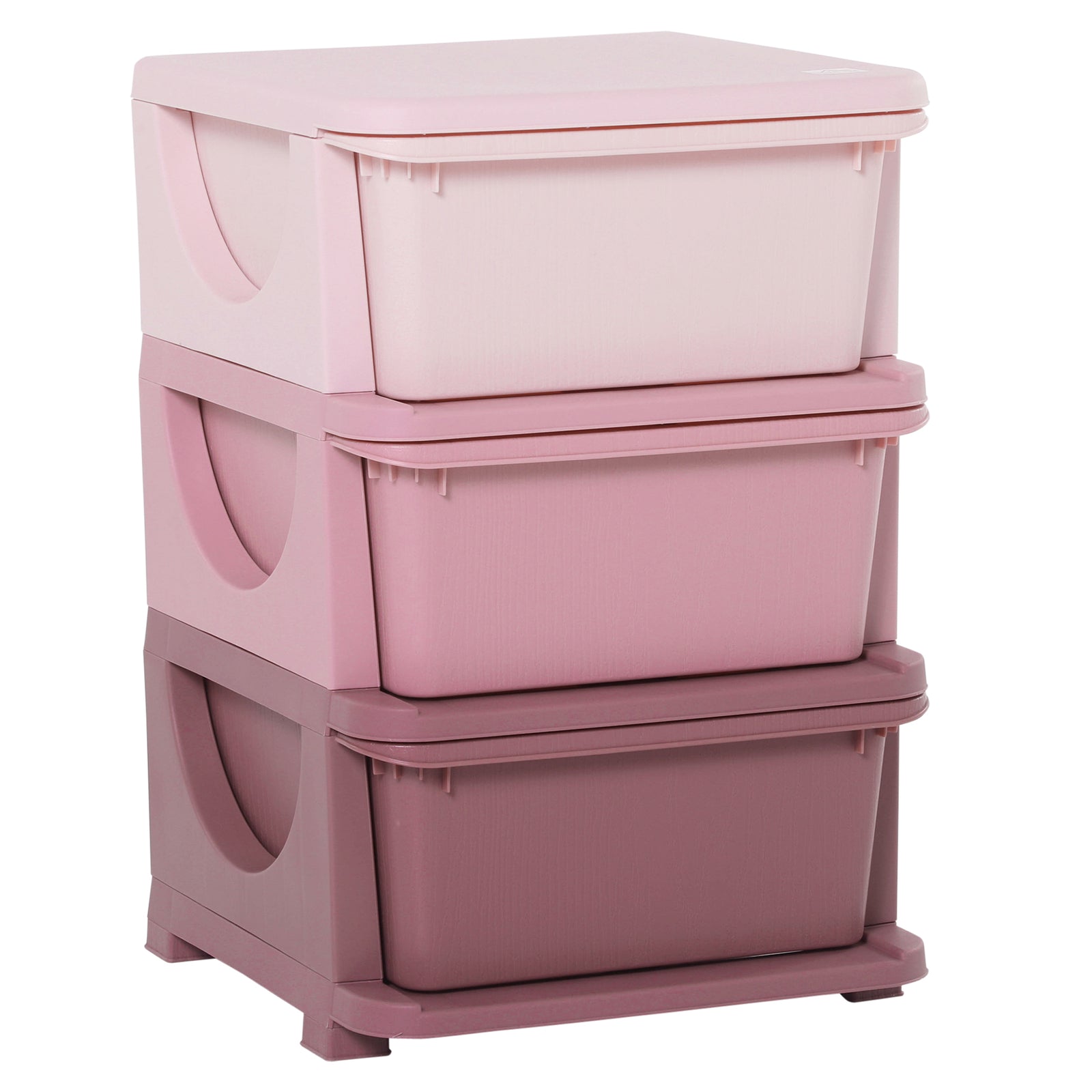Kids Storage Units With Drawers 3 Or 6 Tier Chest Vertical Dresser Tower | Pink