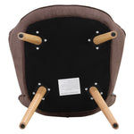 Tufted Button Linen Armchair With Wooden Legs