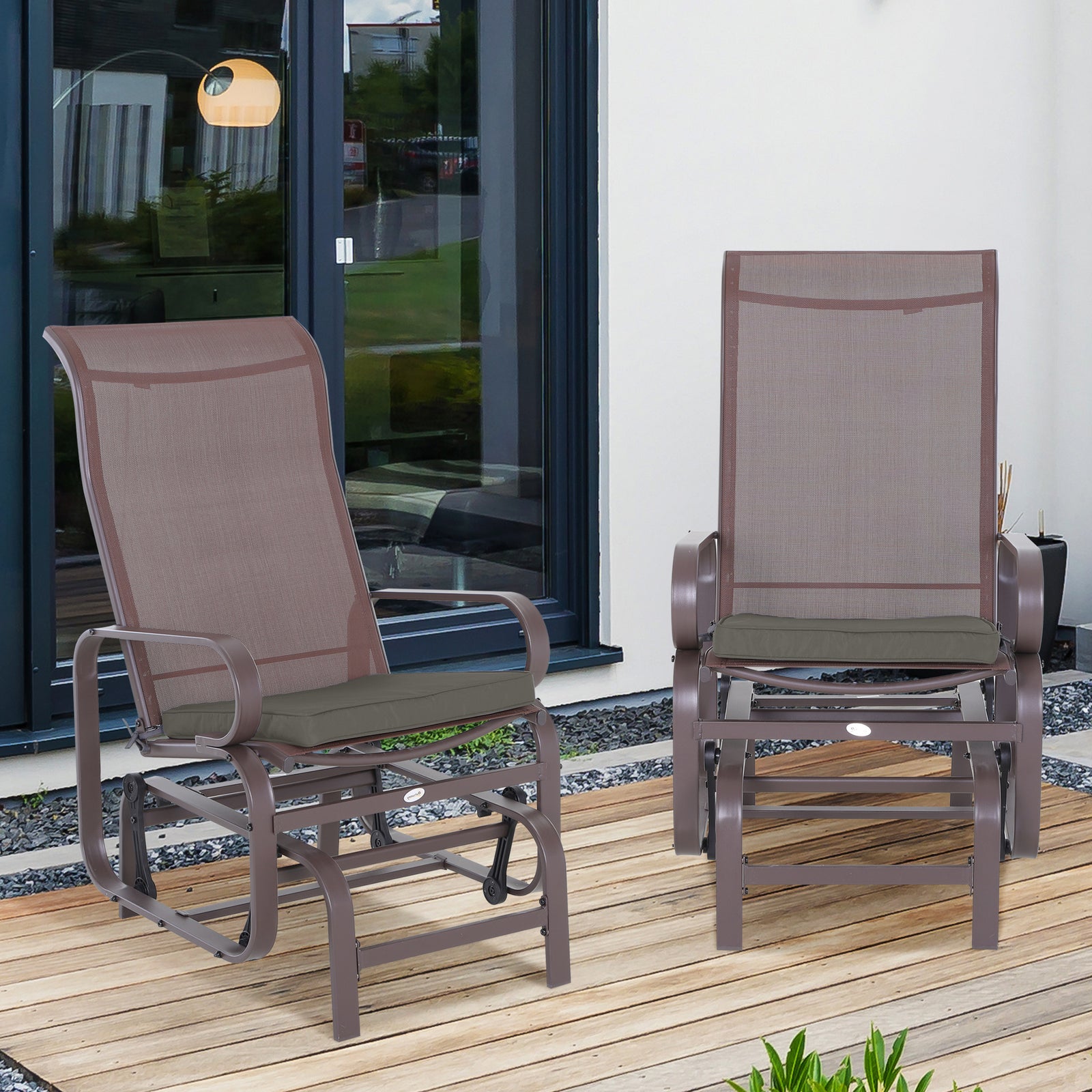 45 X 45cm Garden Chair Cushion With Ties And Zip Seat Pads | Dark Gray