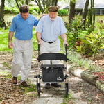 Folding Rollator 4 Wheeled Mobility Walker With Seat And Bag