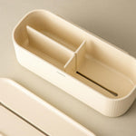 Bathroom Organiser Storage Box Freestanding Alife Collection | Pearl White
