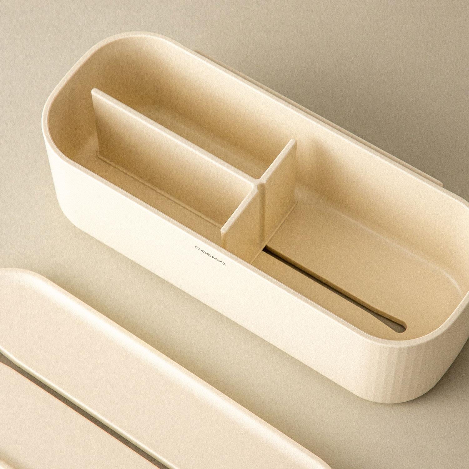 Bathroom Organiser Storage Box Freestanding Alife Collection | Pearl White
