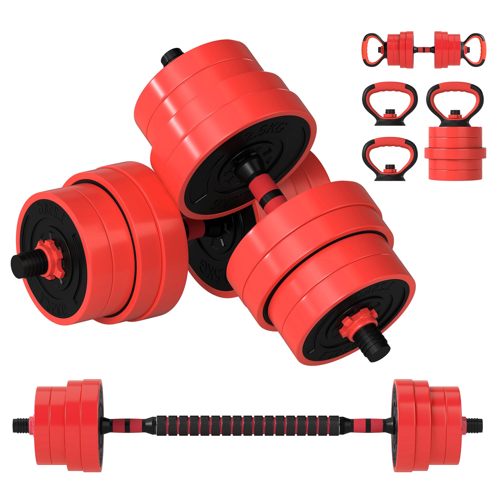 Weight Dumbbells Set, Barbell, Kettlebell, Push Up Stand