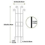 4-pack Metal Garden Fence Panels, Outdoor Border Fencing With Scroll Design, Rust-resistant Wire Lawn Edging