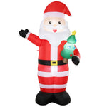 Outsunny 8ft Inflatable Christmas Decoration With Bright Led Light, Red