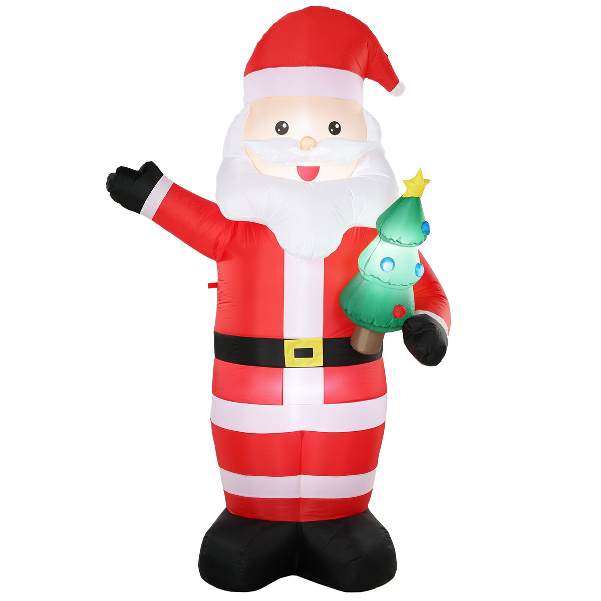 Outsunny 8ft Inflatable Christmas Decoration With Bright Led Light, Red