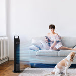 Oscillating Tower Fan Floor Fan With 7.5h Timer Home Office | One Size | Black