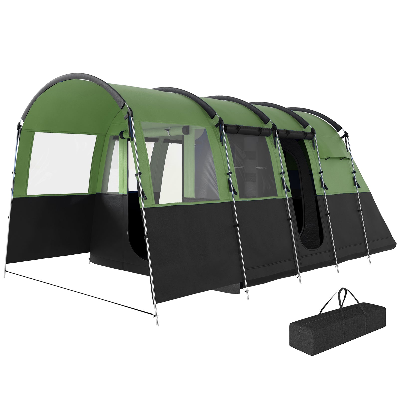 8-person Tunnel Tent, 3000mm Waterproof | Green