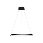 Orion 40cm Led Pendant 22w(100w) Modern Black Circular Design With Highly Efficient Light Source Included