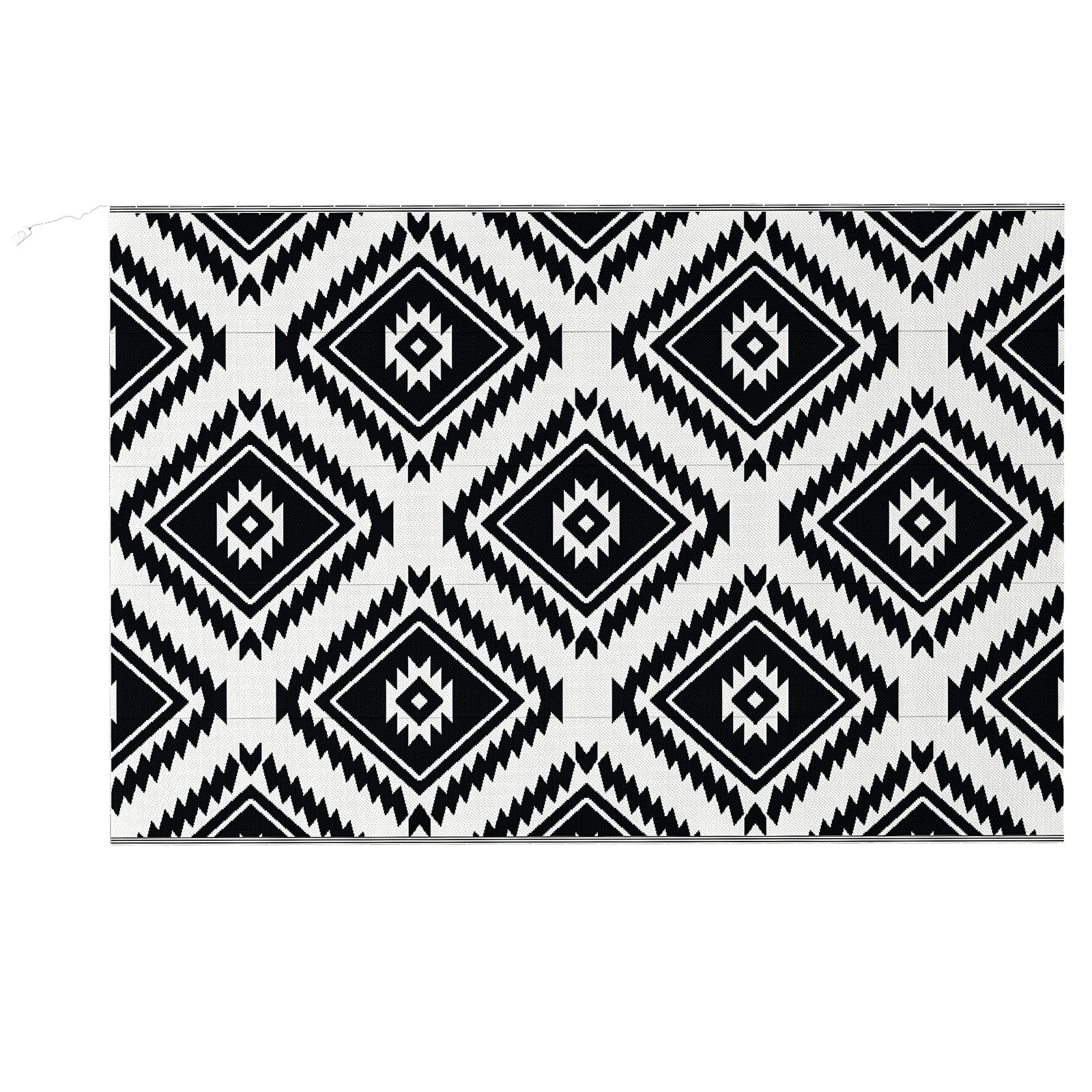 Rug W/ Led Light And Carry Bag 182x274cm Black/white