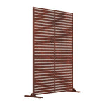 Metal Outdoor Privacy Screen 90cm X 180cm - Slats | 180cm x 90cm | Rust