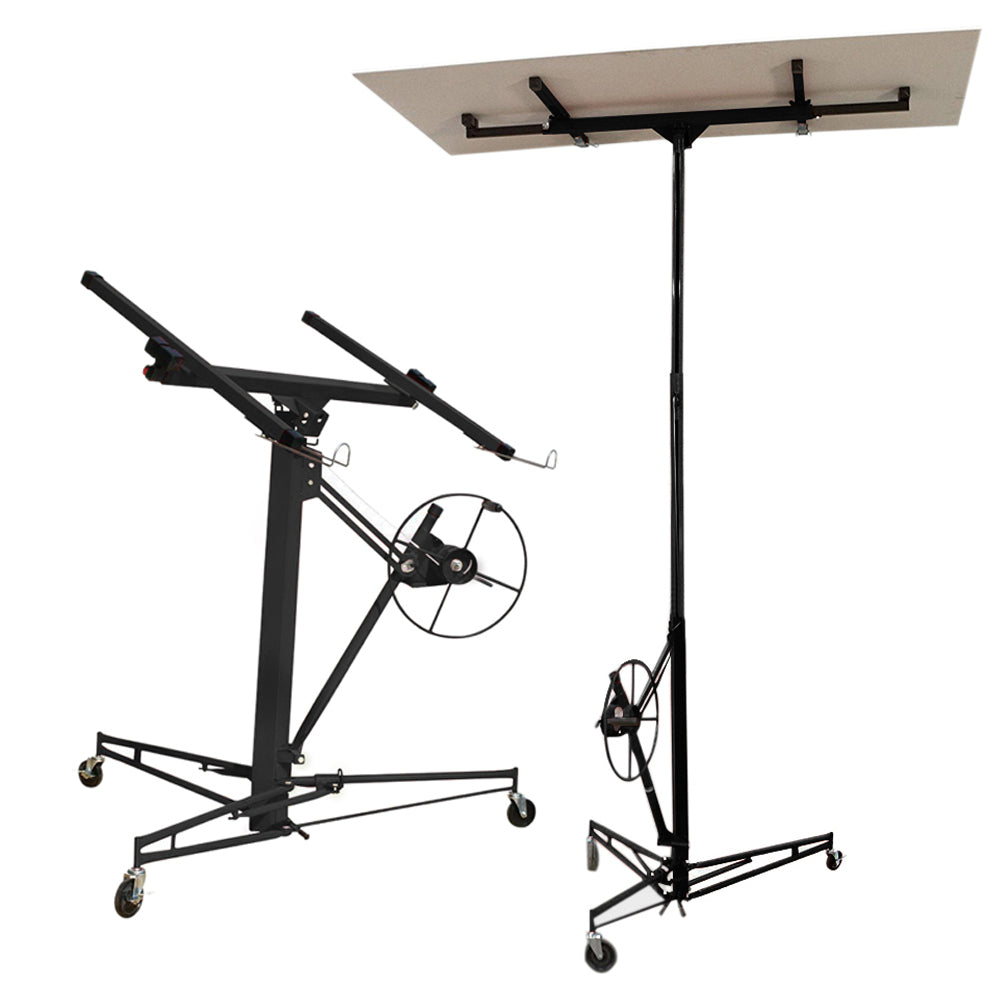 16ft Rolling Drywall Lifter Panel Hoist Jack Tool | Black