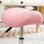 Saddle Stool Adjustable Rolling Salon Chair For Massage Spa | One Size | Pink