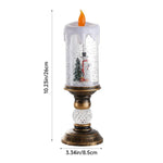 Christmas Led Candle Ornament With Snowman Design – Festive Holiday Decoration