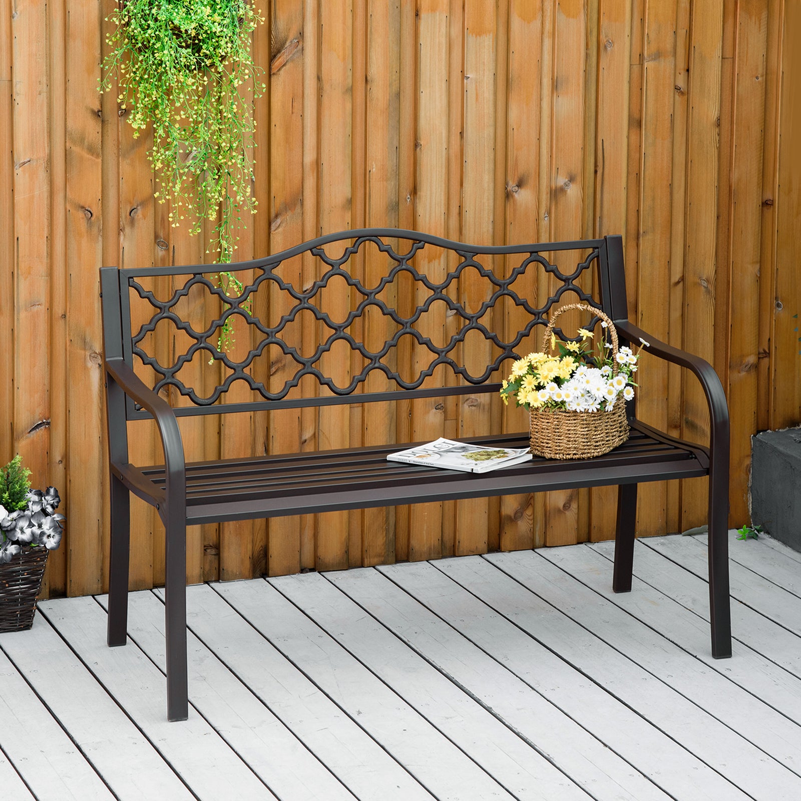 Outdoor Garden Bench 2 Seater Patio