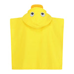 Childrens/kids Pebbles The Duck Hooded Towel | 4-6 Years | Yellow