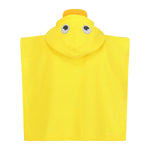 Childrens/kids Pebbles The Duck Hooded Towel | 1-3 Years | Yellow