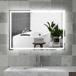 Illuminated Bathroom Mirror With Led Lights 3 Colours