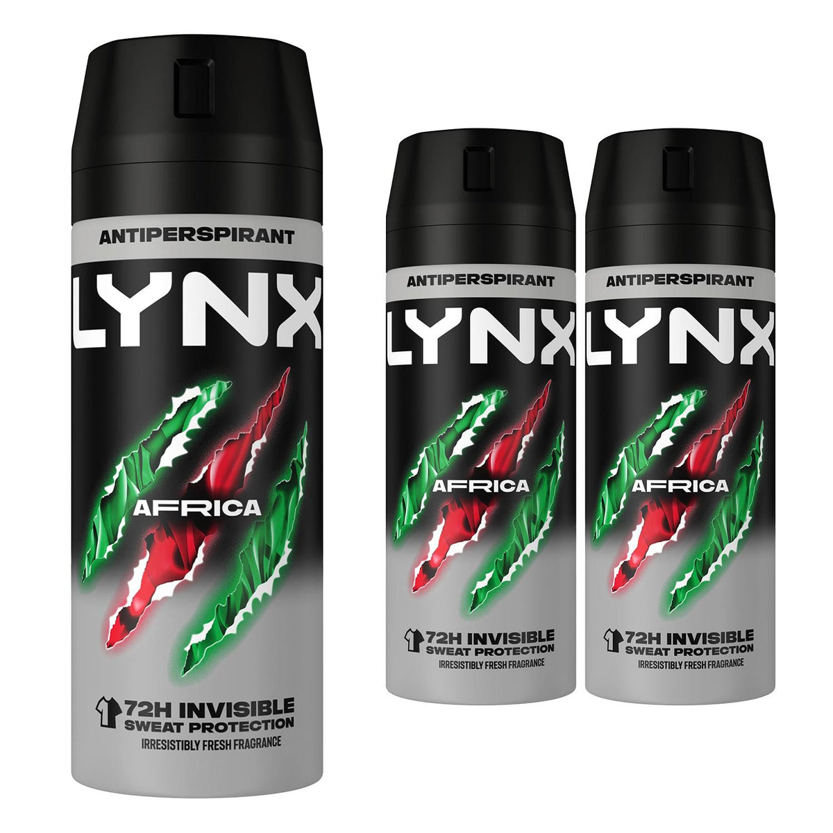 Africa Antiperspirant Aerosol Deodorant Spray 48h Sweat Protection, 150ml | Set of 3