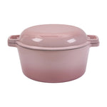 2-in-1 4.5l Enamelled Cast Iron Dutch Oven With Reversible Lid | Pink