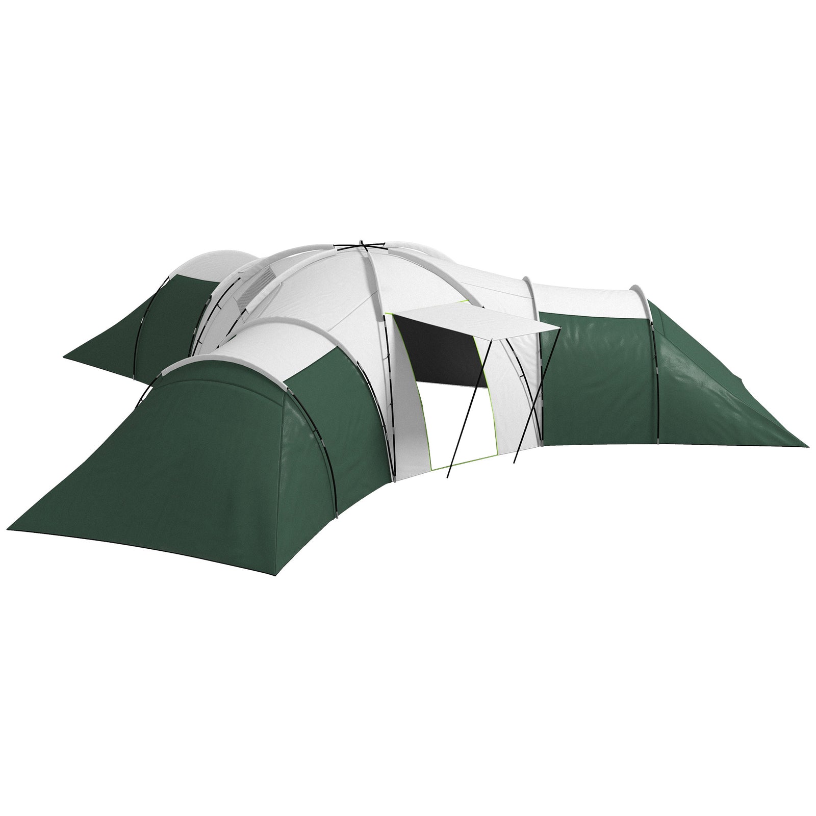 Large Camping Tent With Bedroom, Living Area, Porch For 6-9