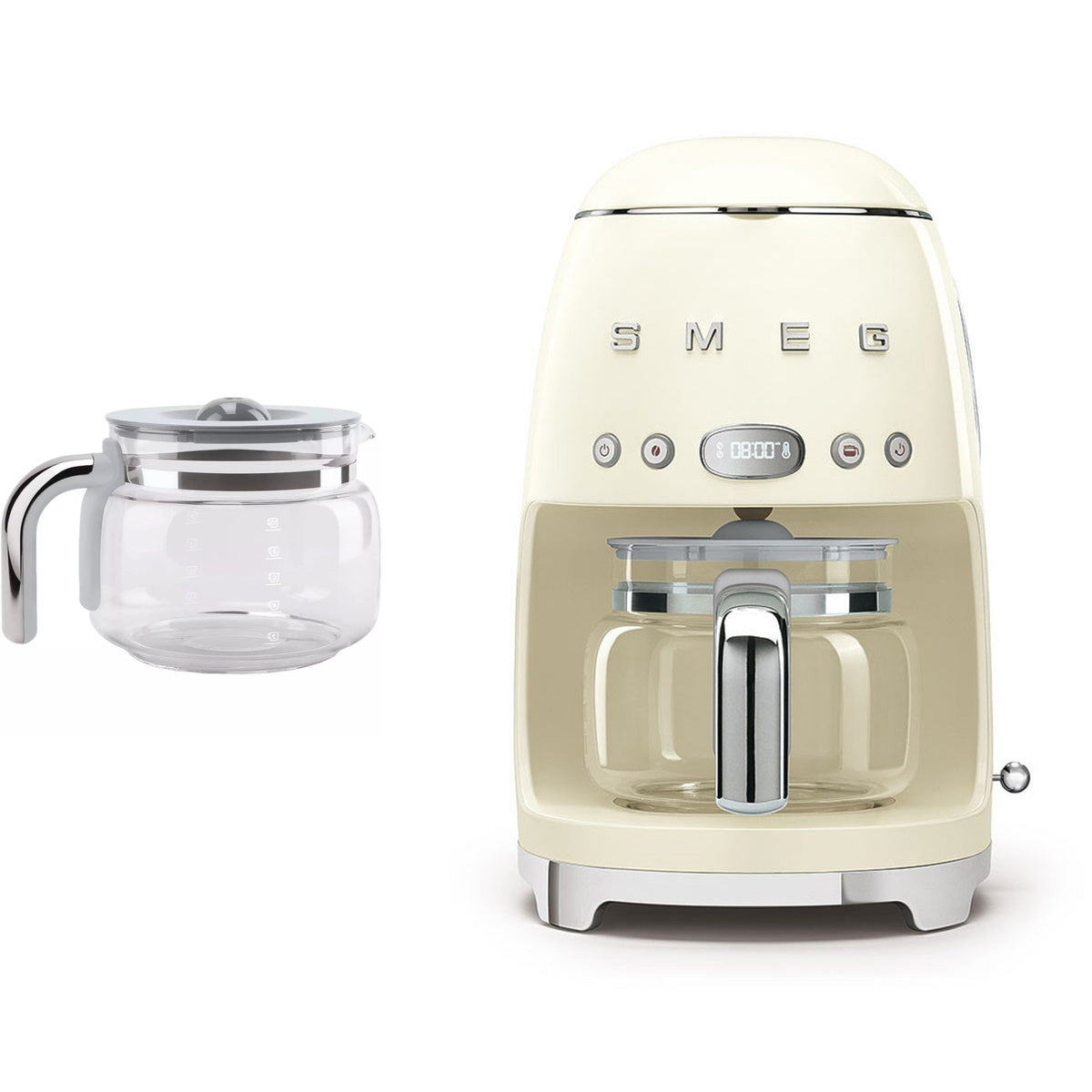 Dcf02 Drip Filter Coffee Machine With Spare Glass Carafe | Cream