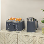 Rapid Boil Kettle & Toaster Set | Grey