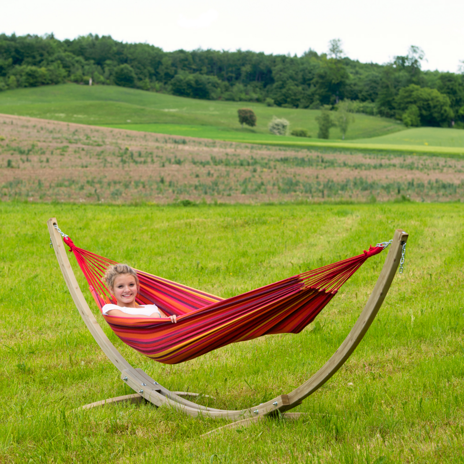 Tahiti Vulcano Cotton Single Garden Hammock With Bag