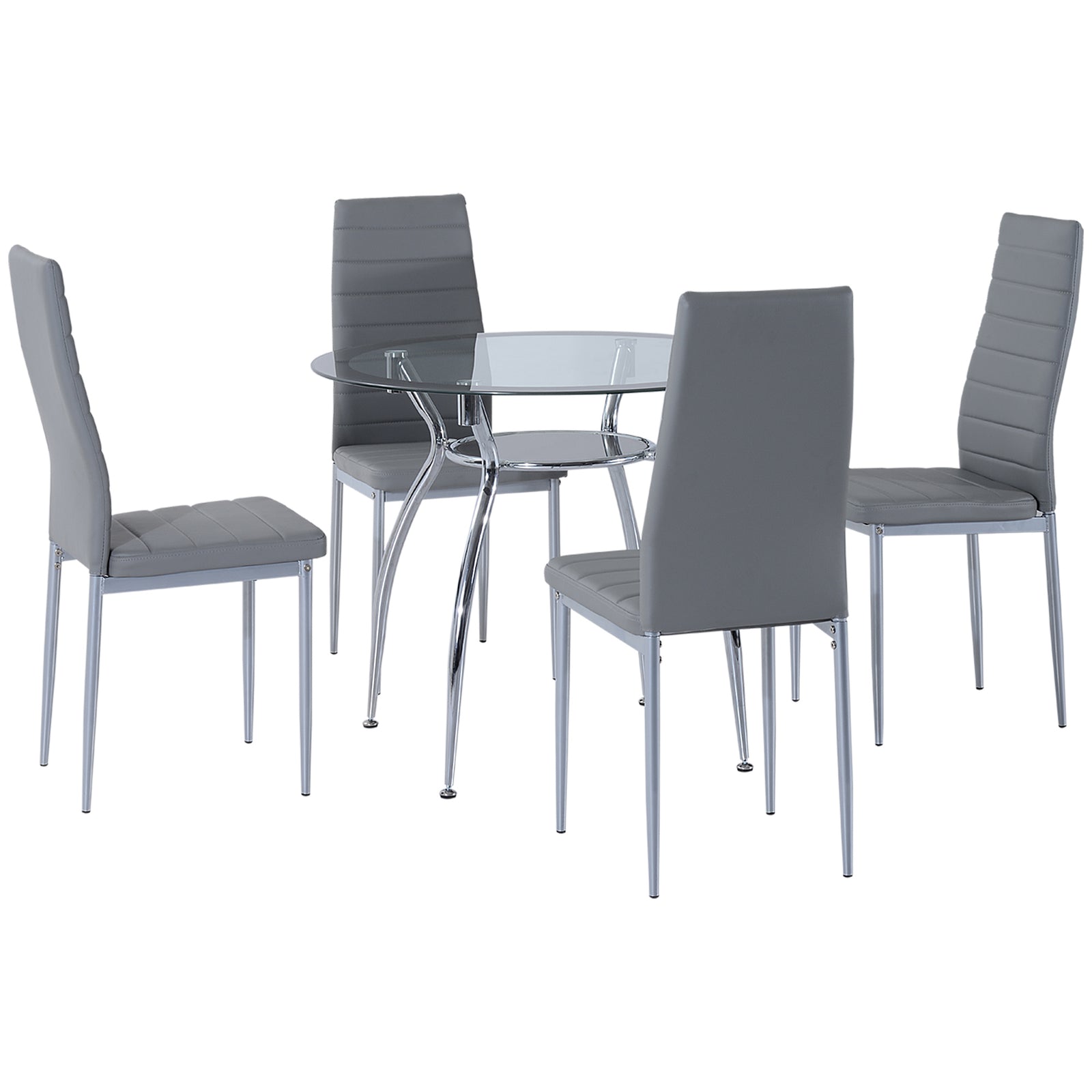 Dining Table And Chairs, Upholstered