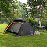 Camping Tent Dome Tent With Removable Rainfly For 1-2 Man | Dark Gray