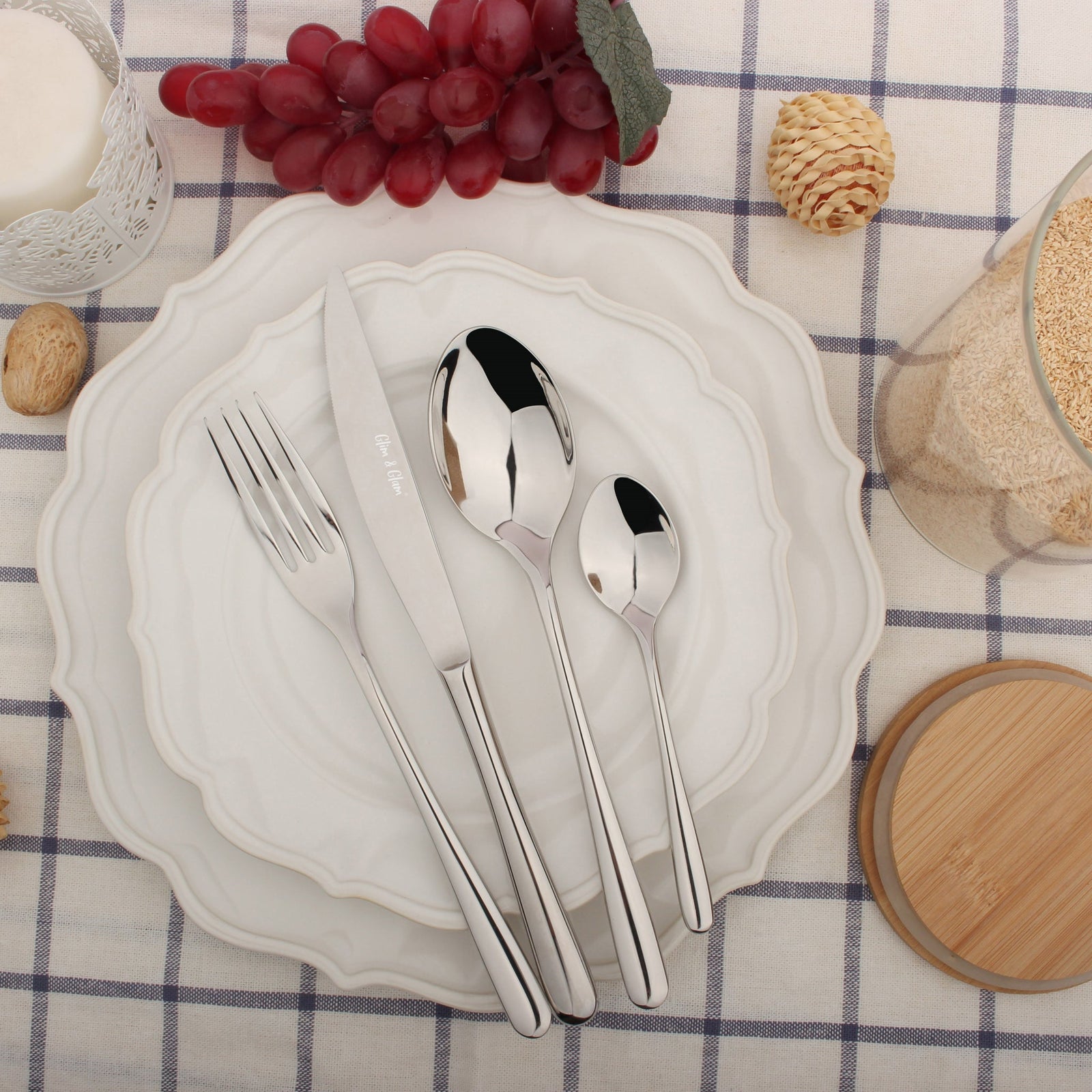 Cutlery Sets Stainless Steel 18/8 Catering Sphere | 24Piece | Silver