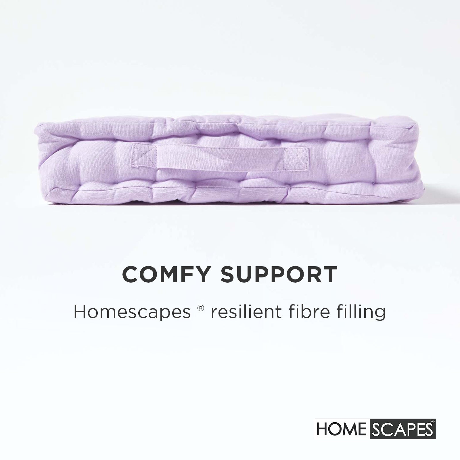 Cotton Plain Floor Cushion | 50cm x 50cm | Mauve