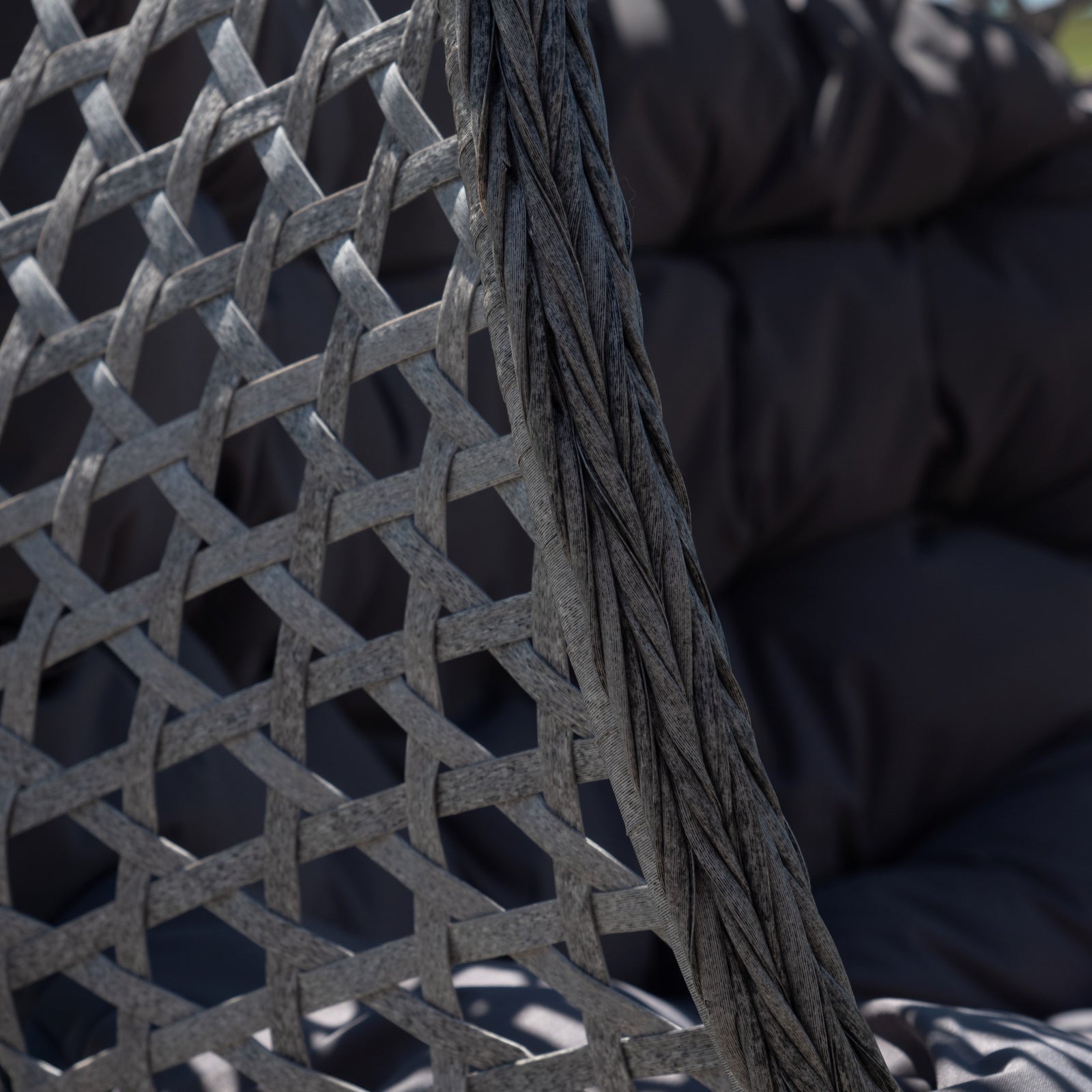 Alston Double Garden Hanging Egg Chair | Dark Grey