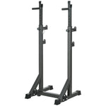 Heavy-duty Squat Rack Adjustable Weight Barbell Stand | Black