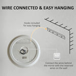 kleankin Led Dimming Lighted Bathroom Mirror Smart Touch Anti-fog