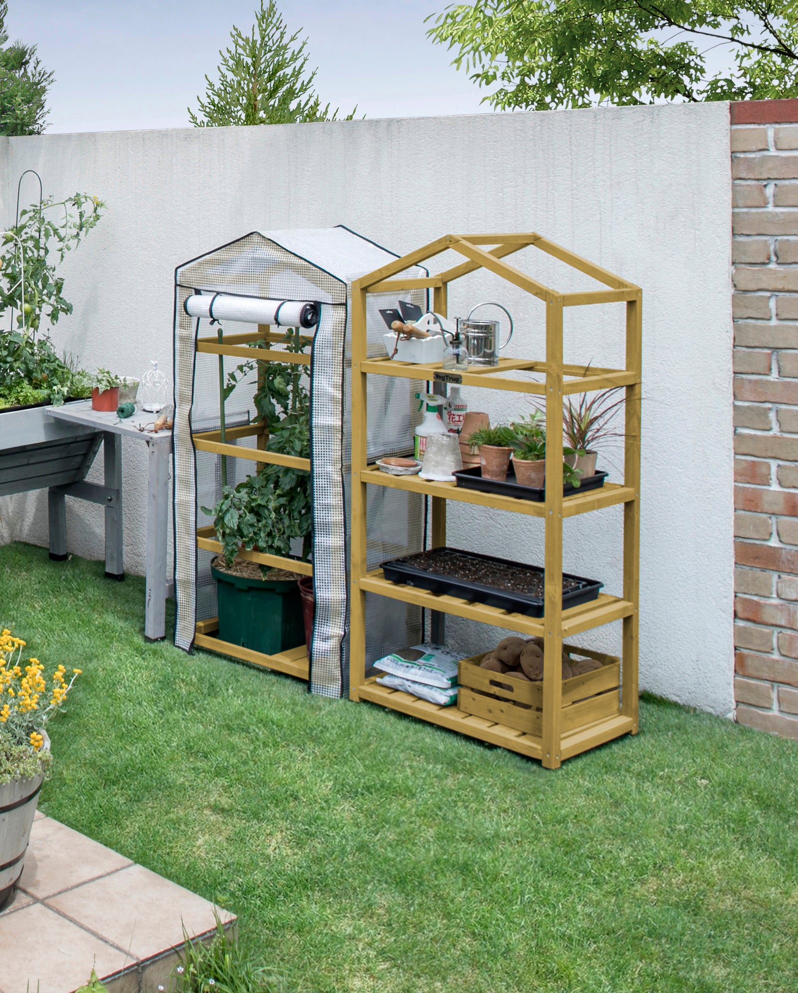Nursery Greenhouse 4 Tier | Natural