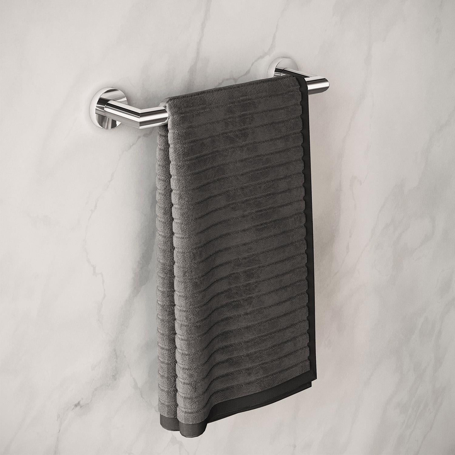 Towel Rail, Silver Gloss, Wall-mounted, 30 Cm. Collection Kubic