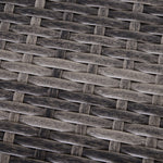 Rattan Garden Sofa Set Storage Table Wicker Patio Lounger | Gray