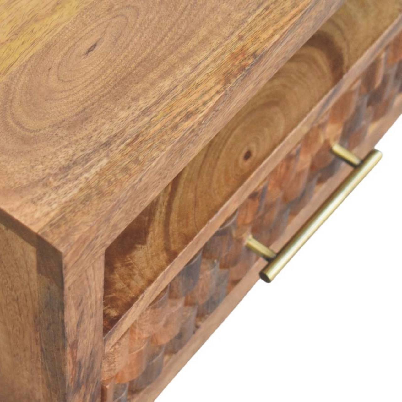 Arno Wall-mounted Nightstand In Golden Teak