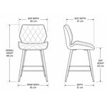 Cayden Comfort Bar Stools - Cream | Set of 6 | Cream