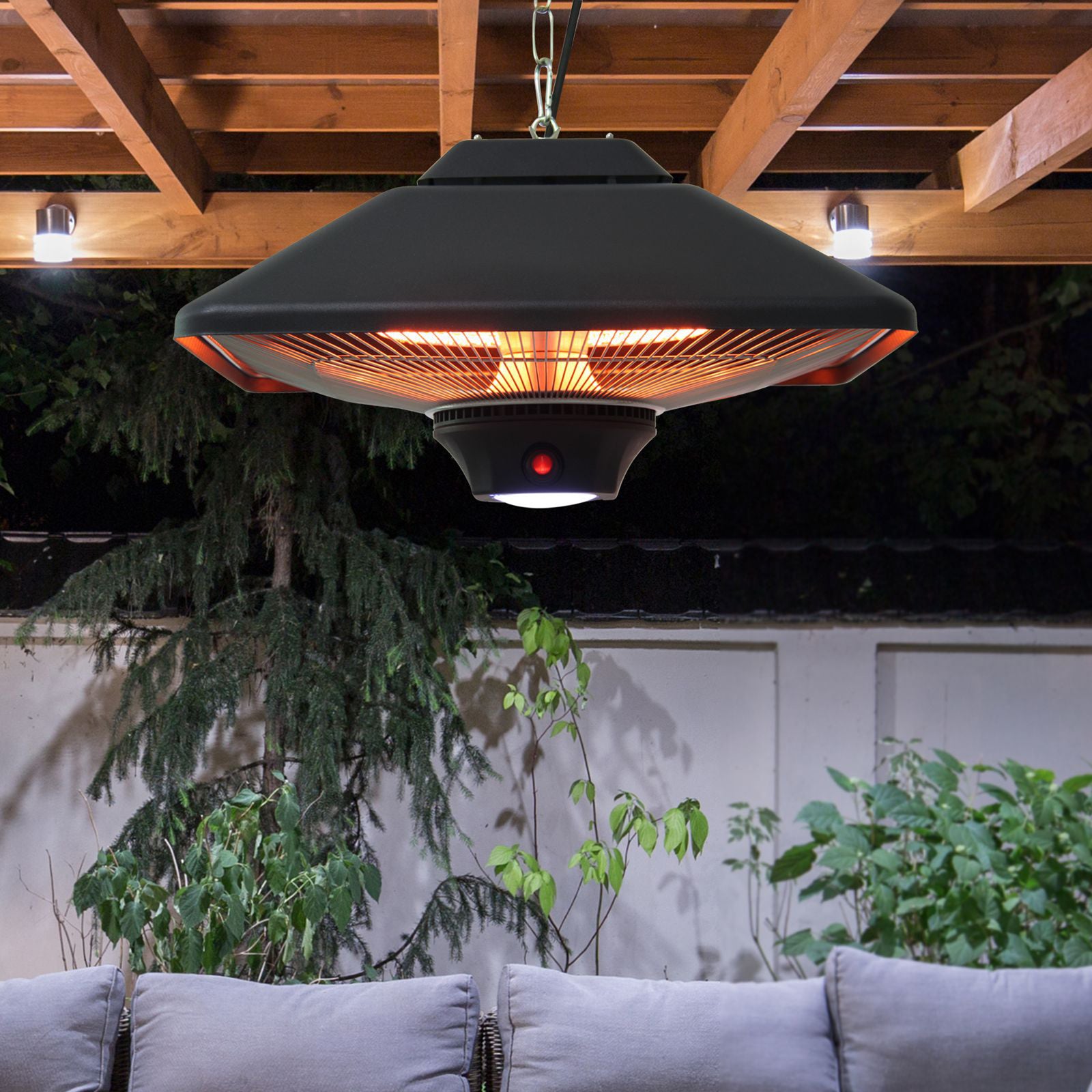 Electric Hanging Heater 2000w Halogen, Aluminium