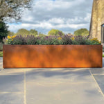 Corten Steel Trough Planter - Pre-rusted | 200cm x 50cm x 50cm | Brown