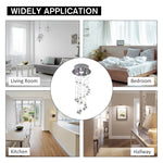 Crystal Ceiling Light Chandelier Spiral Rain Drop Pendant