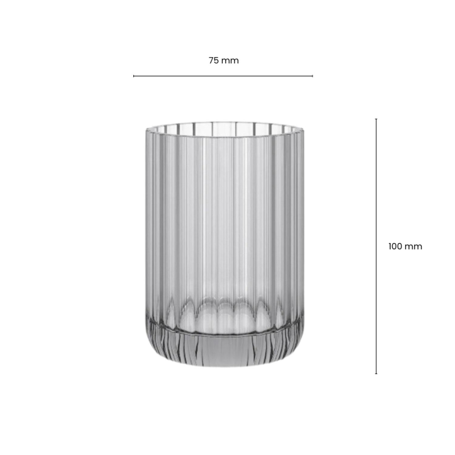 Toothbrush Holder Tumbler, Glass, 8cm, Bluish Green, Lido Collection
