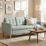 Modern 3 Seater Sofa With Hidden Storage And Rubber Wood Legs | Light Grey